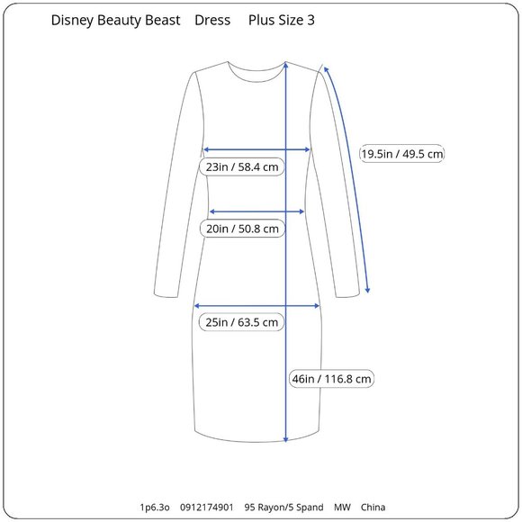 Rare Disney Beauty and the Beast Chip Dress Womens Plus Size 3 Princess Costume - Picture 9 of 9